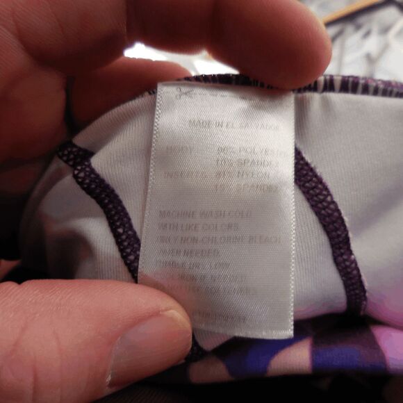 Reebok Womens Mid Rise Athletic Capri Yoga Compression Geometric Pants Medium - Picture 6 of 8